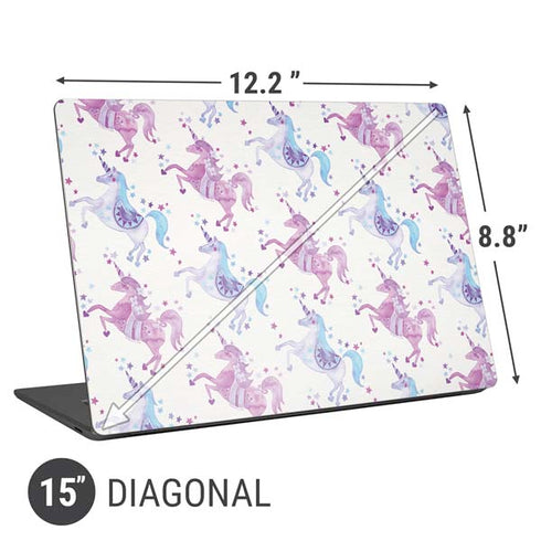 Cat Coq Purple Unicorns Universal Laptop 15in (12.2 x 8.8in) Skin